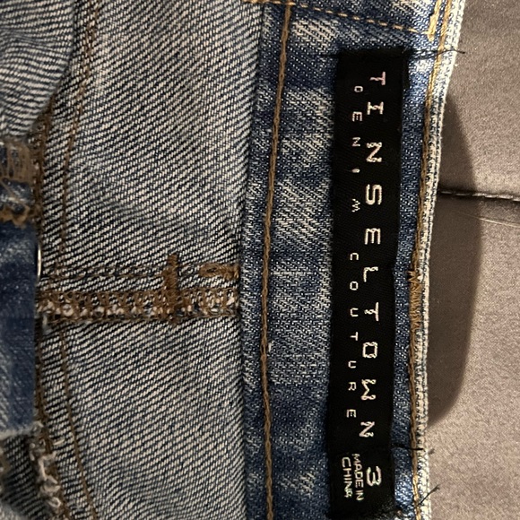 Distressed Mini Jean Skirt - Picture 5 of 5